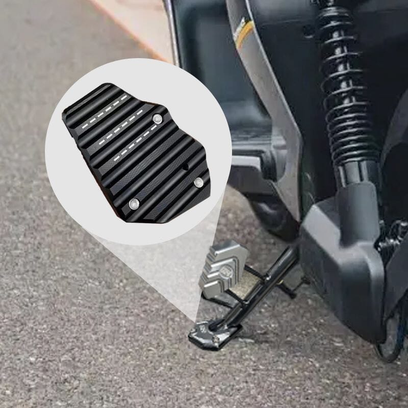 Sidostödsplatta i Aluminium för Motorcykel – Stabil Parkering överallt
