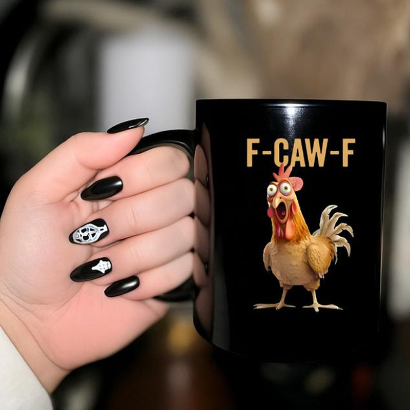 F-Caw-F Rolig Hönsmugg i Keramik