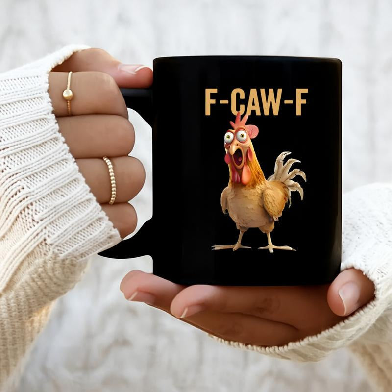 F-Caw-F Rolig Hönsmugg i Keramik