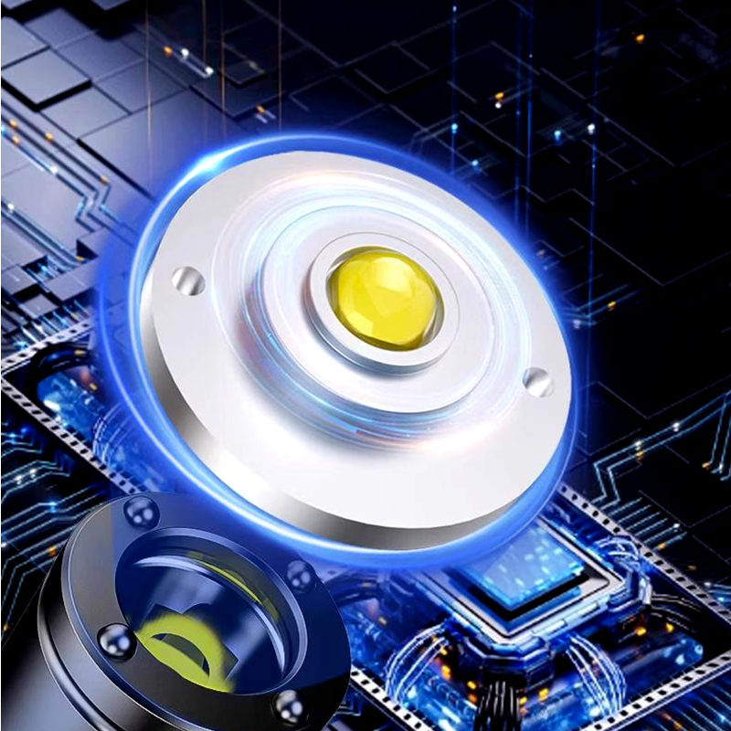 Uppladdningsbar och magnetisk mini nyckelringsficklampa