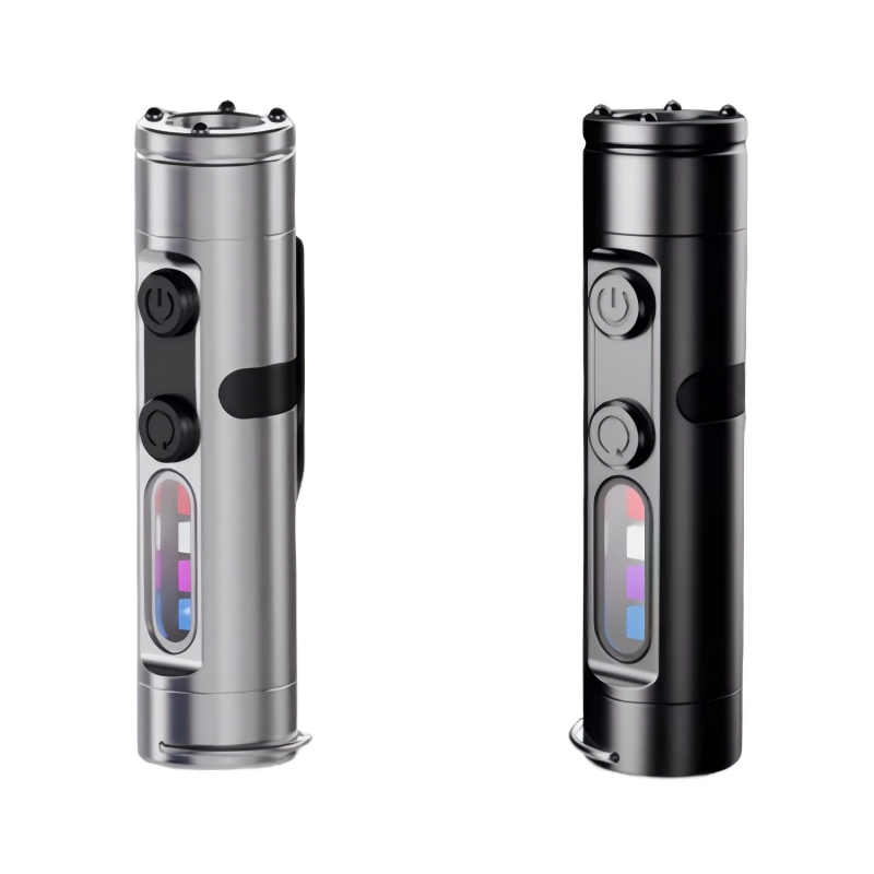 Uppladdningsbar och magnetisk mini nyckelringsficklampa