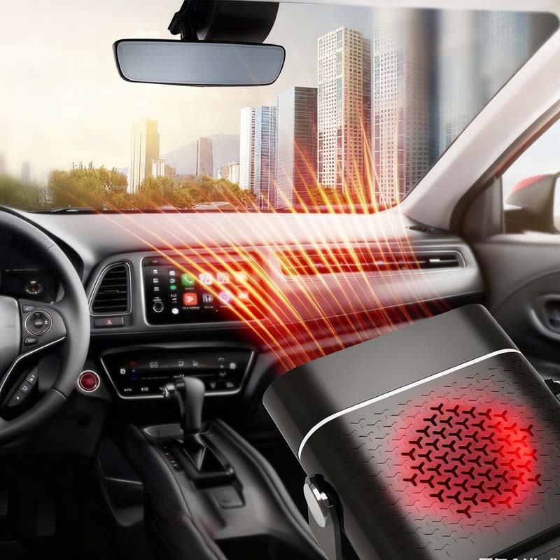 Snabbvärmande 2-i-1 Bilfläkt & Avfrostare