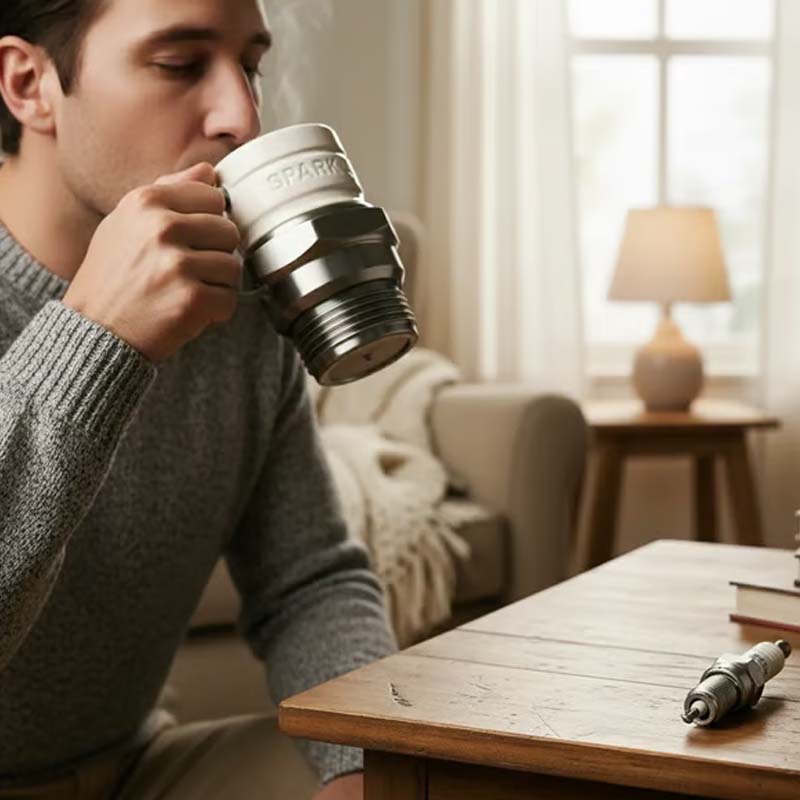 Kreativ tändstiftsmugg – den perfekta gåvan för bilälskare och samlare