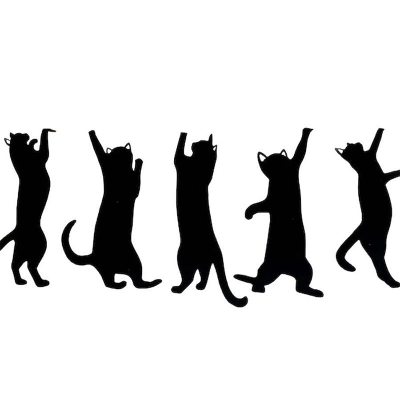 5-pack Metallbokmärken med Kattmotiv