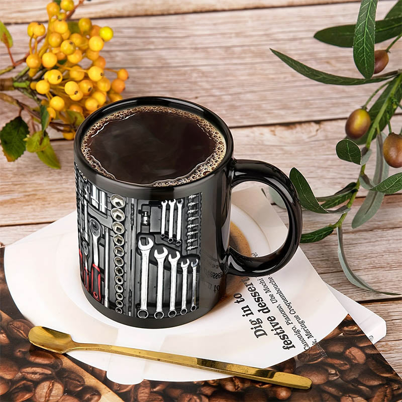 3D-Kaffemugg med Verktygslådedesign