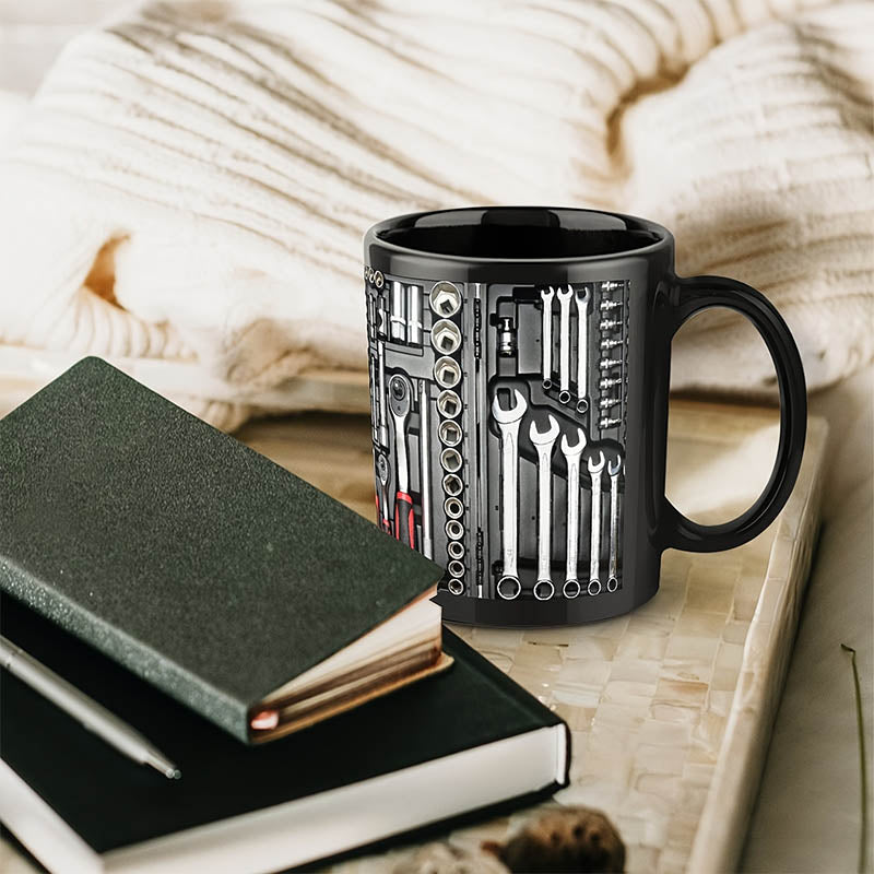 3D-Kaffemugg med Verktygslådedesign