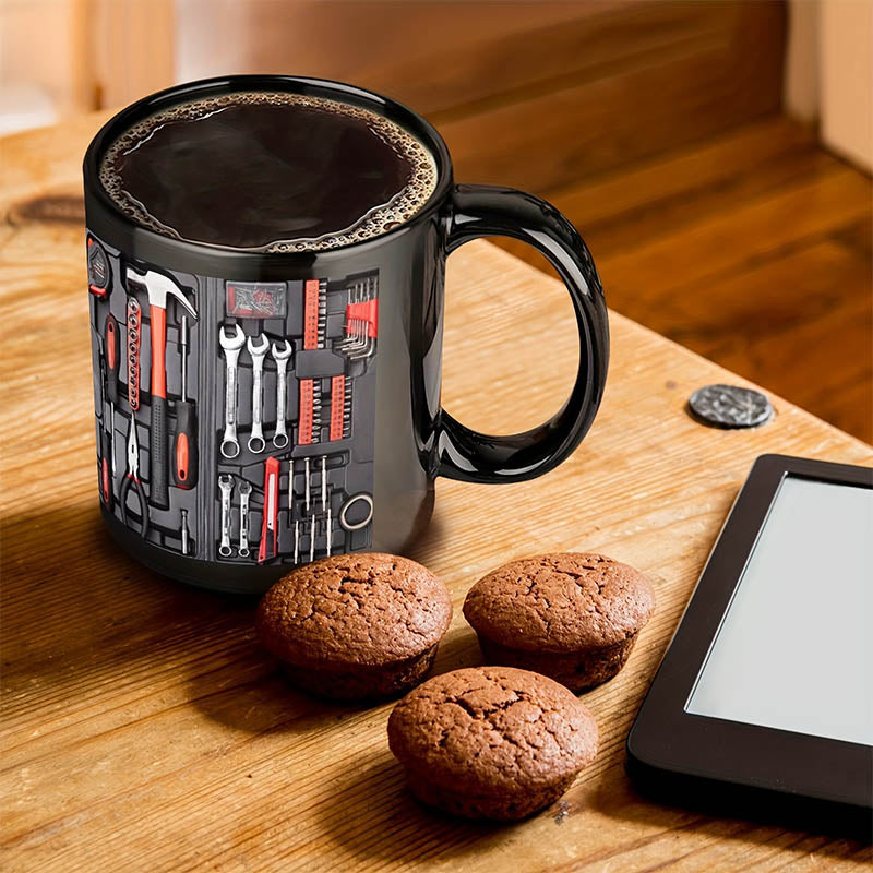 3D-Kaffemugg med Verktygslådedesign