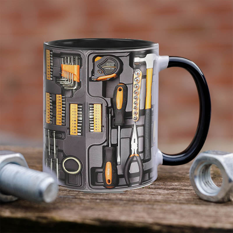 3D-Kaffemugg med Verktygslådedesign