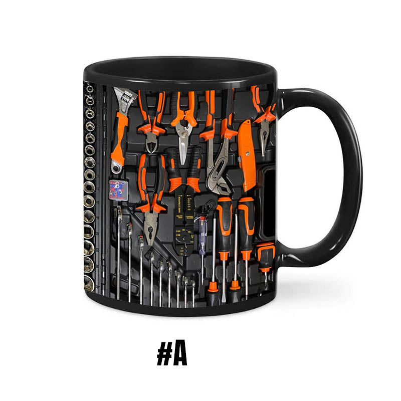3D-Kaffemugg med Verktygslådedesign