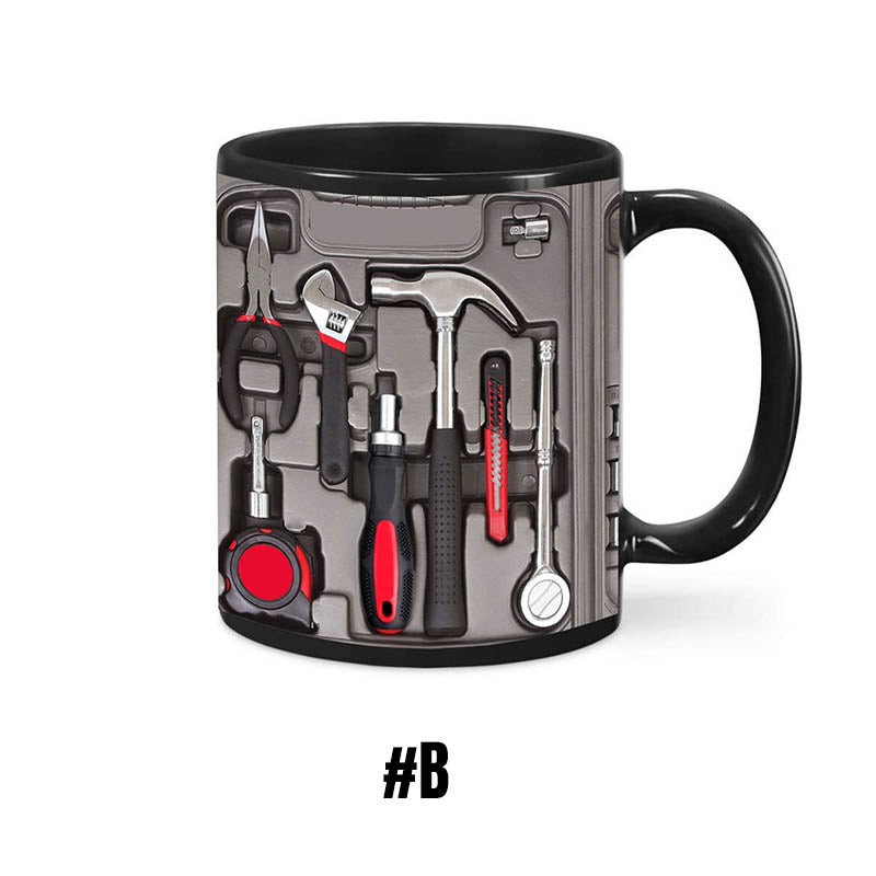 3D-Kaffemugg med Verktygslådedesign