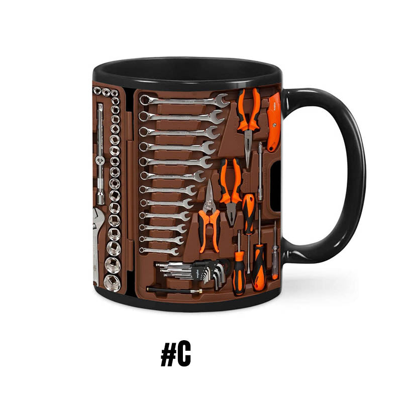 3D-Kaffemugg med Verktygslådedesign