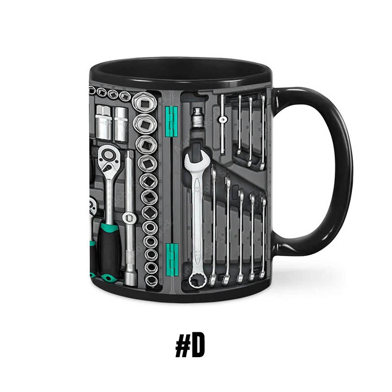 3D-Kaffemugg med Verktygslådedesign