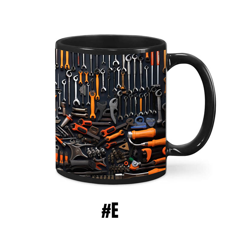 3D-Kaffemugg med Verktygslådedesign