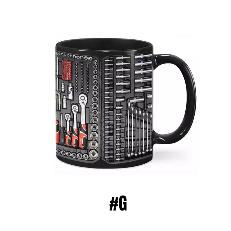 3D-Kaffemugg med Verktygslådedesign