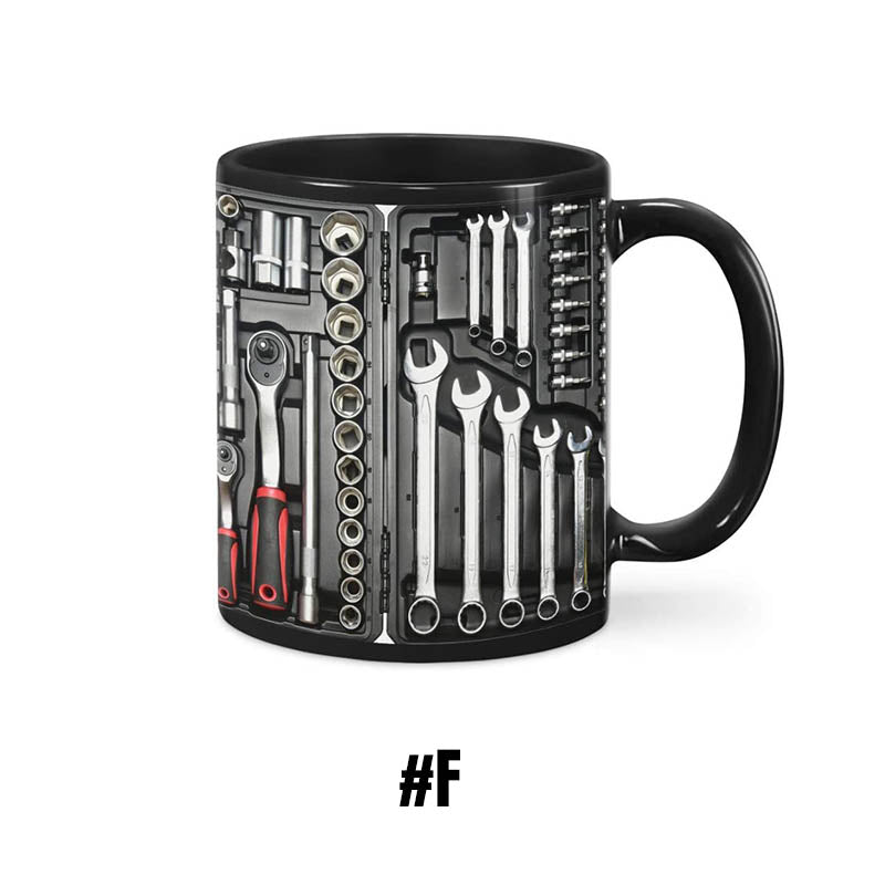 3D-Kaffemugg med Verktygslådedesign