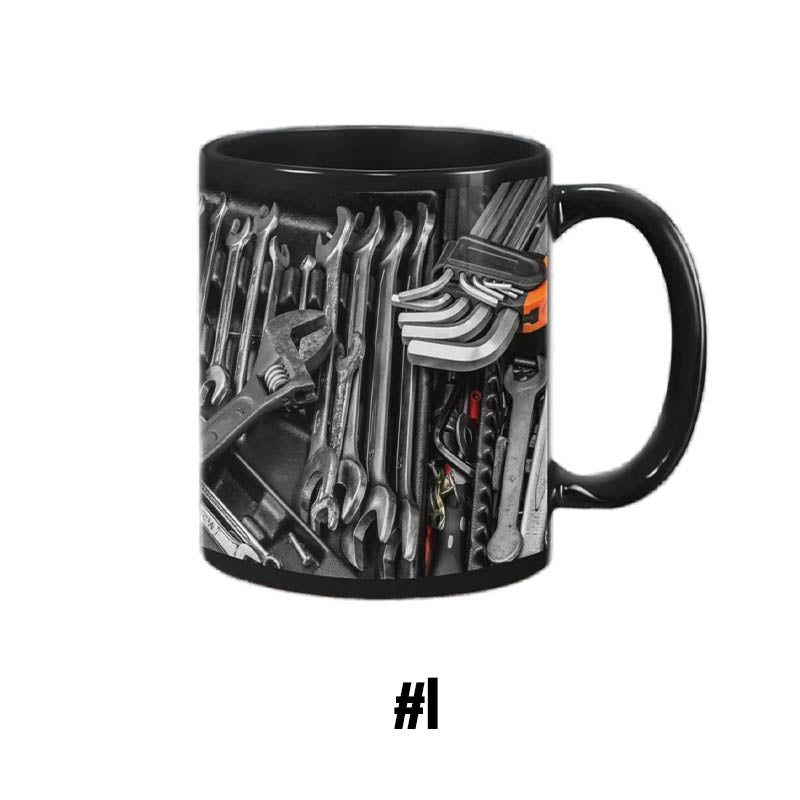 3D-Kaffemugg med Verktygslådedesign