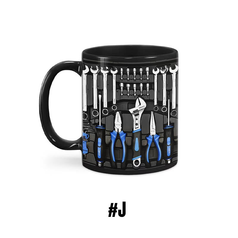 3D-Kaffemugg med Verktygslådedesign