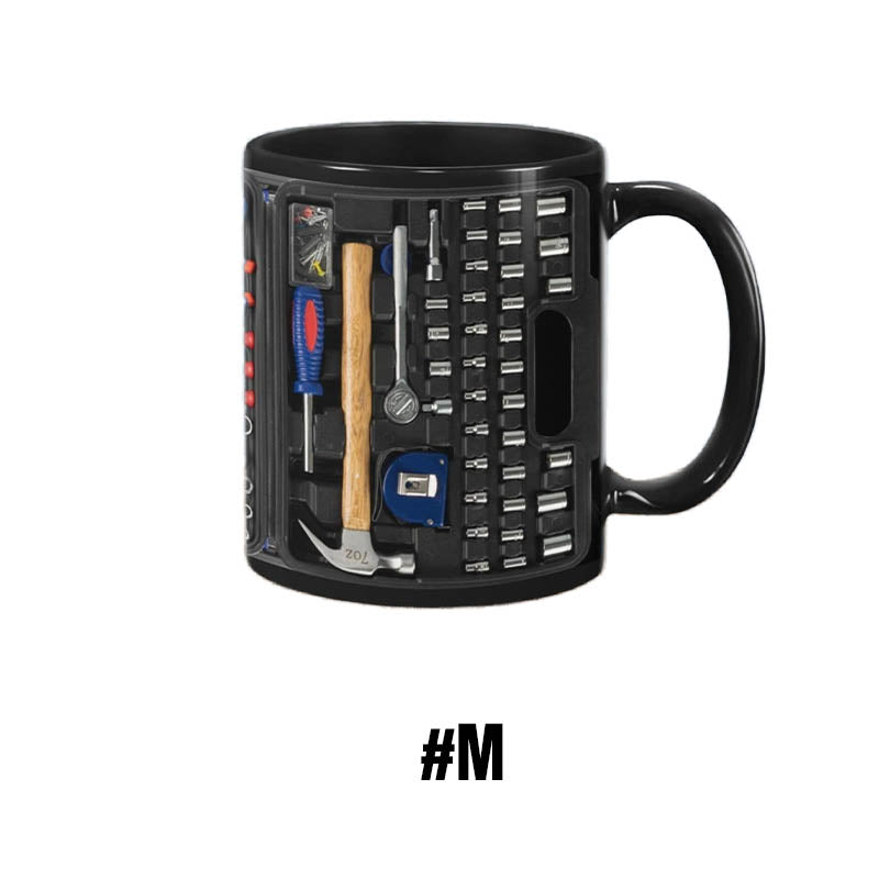 3D-Kaffemugg med Verktygslådedesign