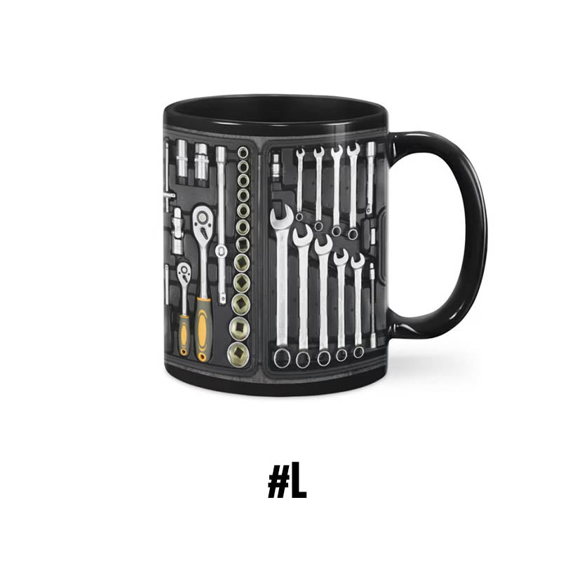 3D-Kaffemugg med Verktygslådedesign