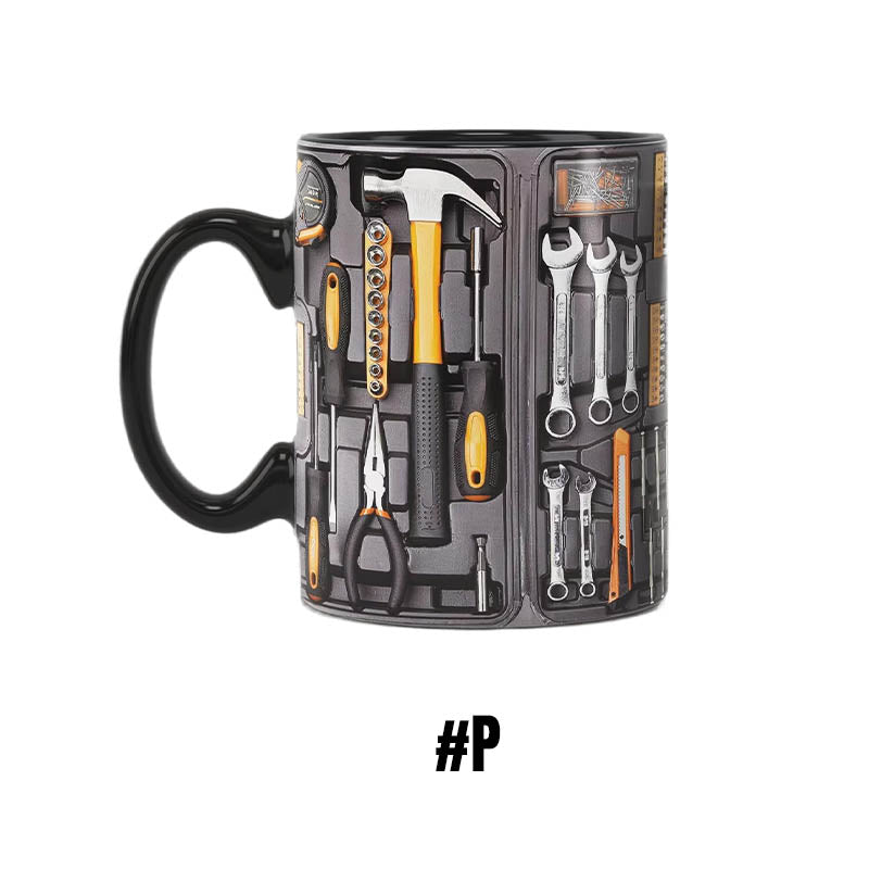 3D-Kaffemugg med Verktygslådedesign