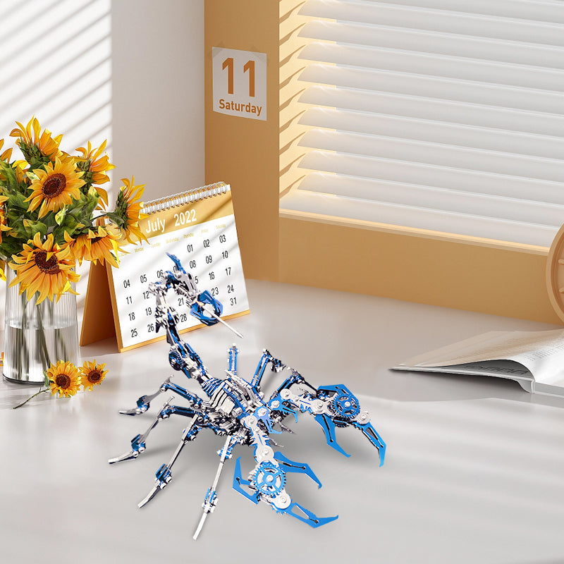 3D Metallpussel Skorpion – Detaljerad Byggmodell i Metall