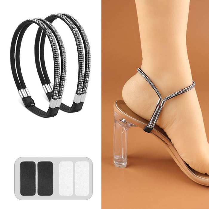 Justerbara Skoremmar med Strass för Klackar & Sandaler