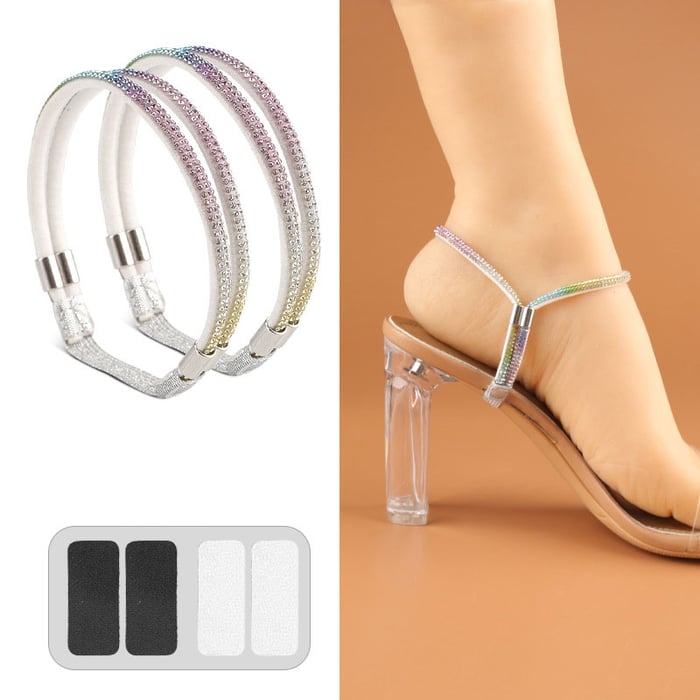 Justerbara Skoremmar med Strass för Klackar & Sandaler