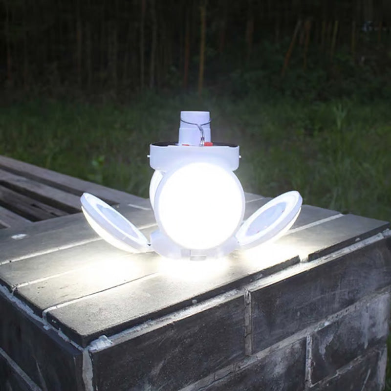 Bärbar LED-belysning med Solpanel och Krok