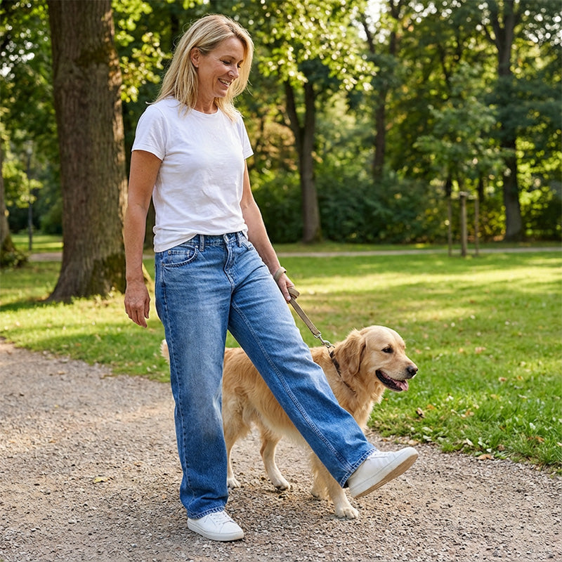 Chic Jeans med Vid Silhuett och Gradient-tvätt