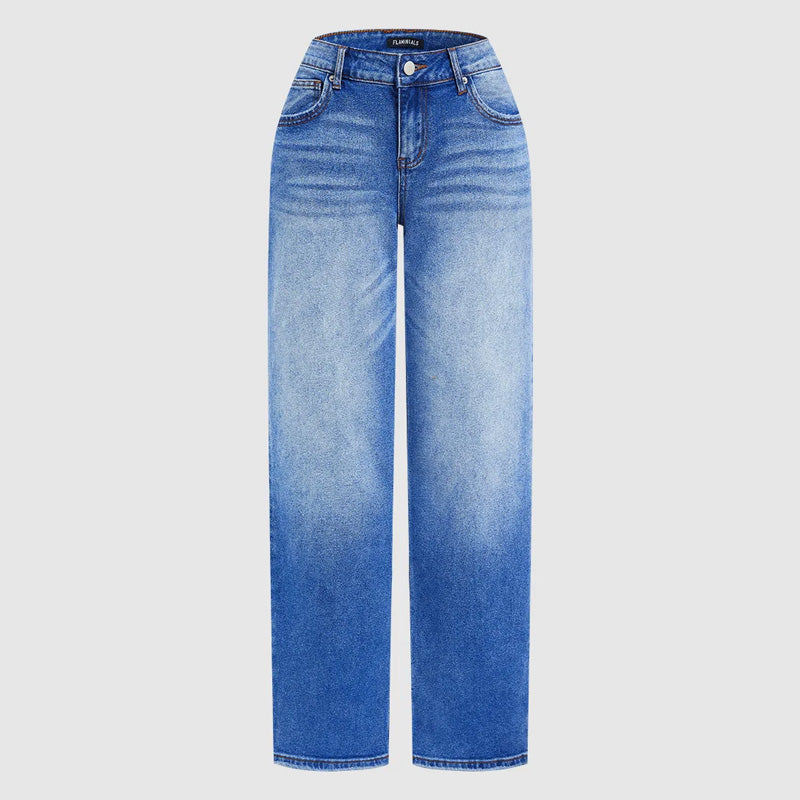 Chic Jeans med Vid Silhuett och Gradient-tvätt