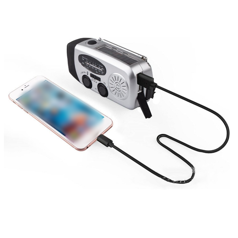 Kompakt Vevradio med Powerbank – För Krishantering