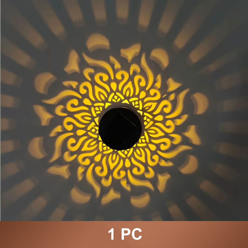 Solcellsdriven Mandalalampa i Metall – 2-i-1 Design