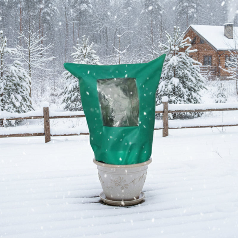 Vinteröverdrag för växter med dragkedja och dragsko – Frostsäkert, transparent fönster och robust design – Perfekt för fruktträd, grönsaker och krukväxter